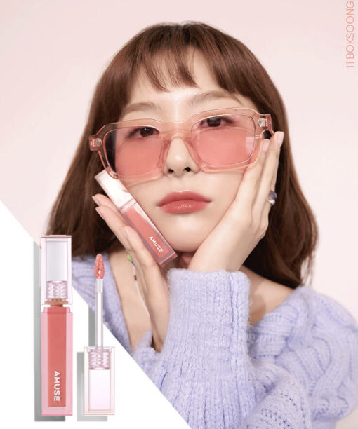 韓國 AMUSE Dew Tint 長效水光純素唇釉 12色 - 11 BOKSOONGA ＼Seulgi’s Pick & Best Color!／