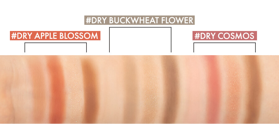 Romand Better Than Eyes 音樂系列四色眼影盤 - Color Swatch