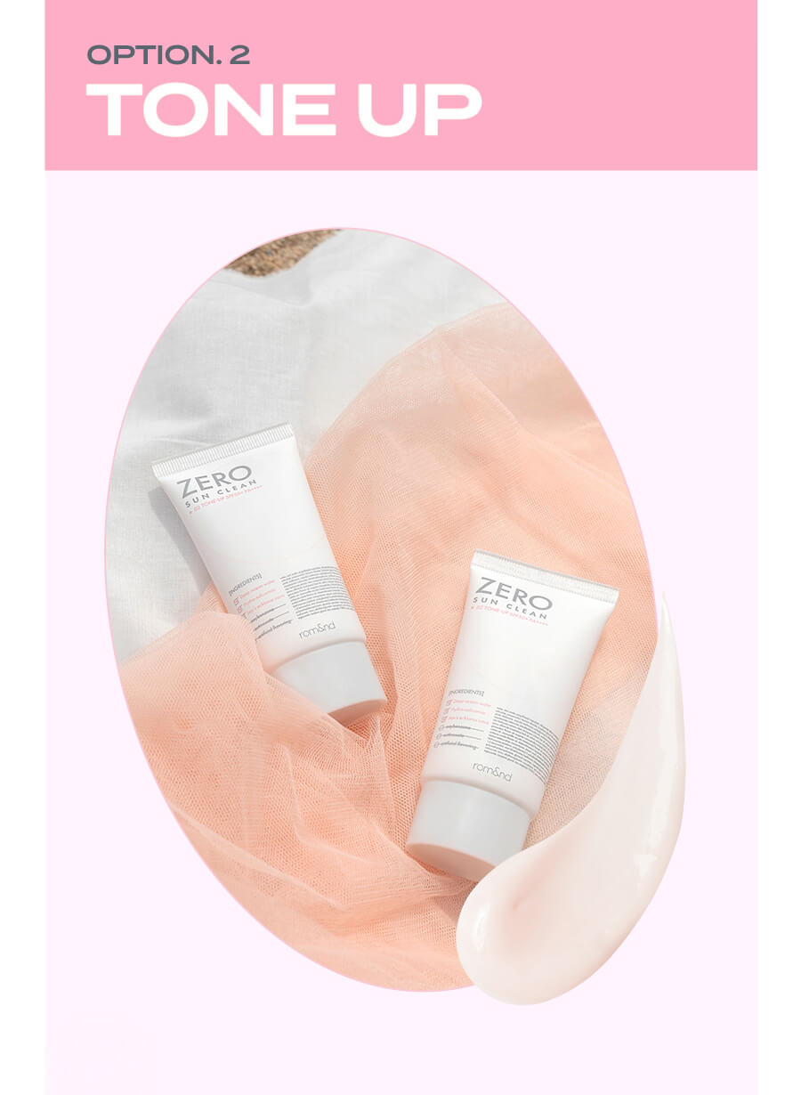 韓國彩妝 Romand Zero Sun Clean 純淨防曬乳 - 02 Tone up 自然提亮膚色