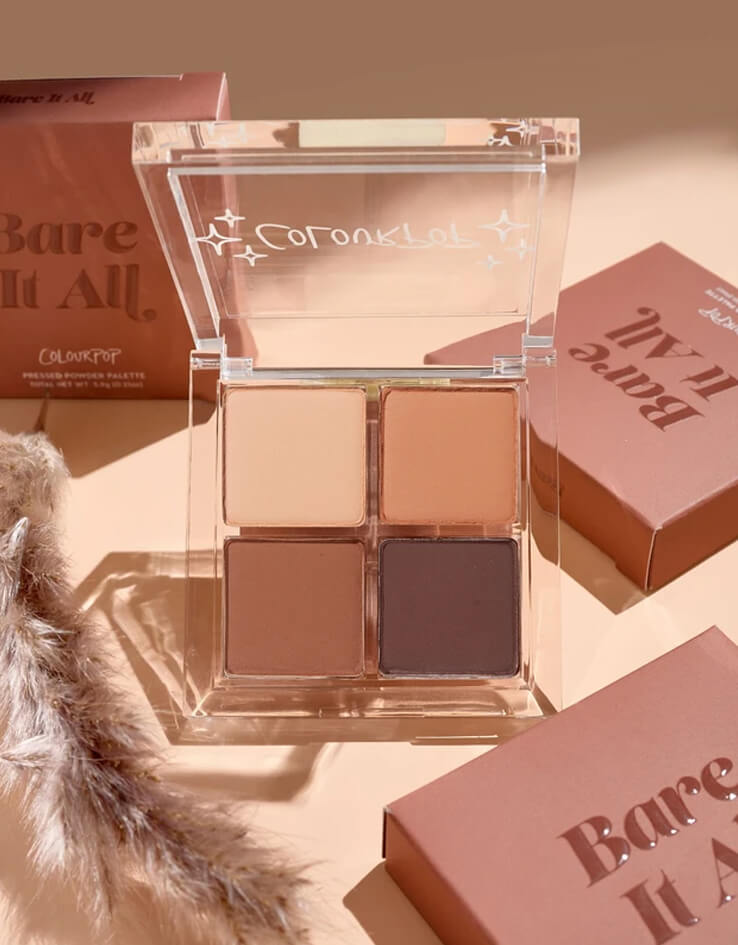 ColourPop Bare It All 4色暖調全啞光裸色眼影盤