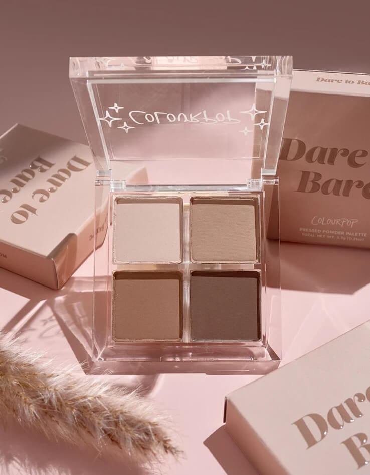 ColourPop Dare to bare 4色冷調全啞光裸色眼影盤