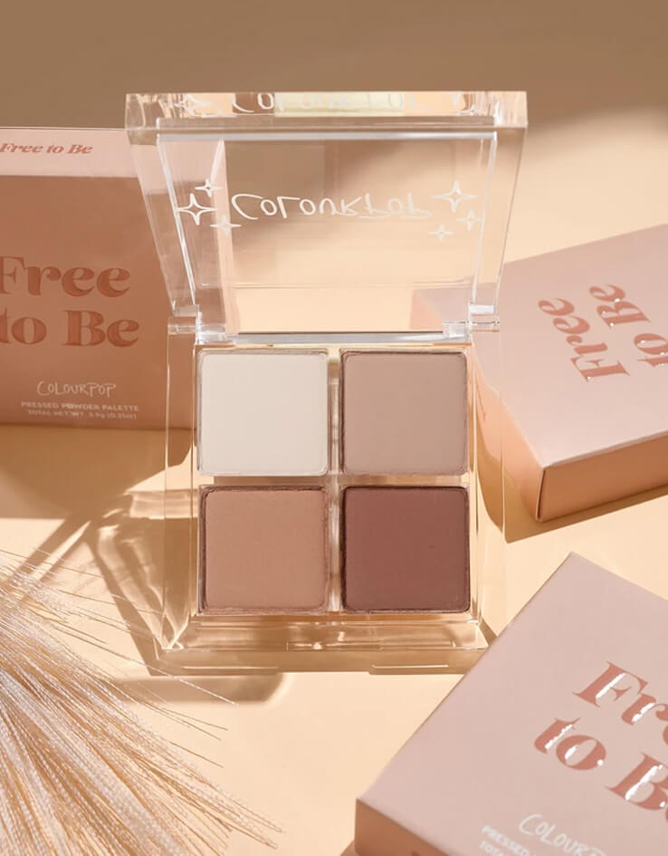 ColourPop Free To Be 4色暖調全啞光裸色眼影盤