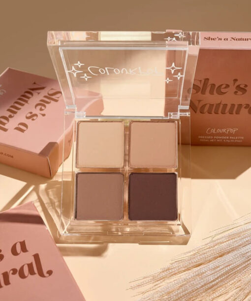 ColourPop She's a Natural 4色暖調全啞光裸色眼影盤