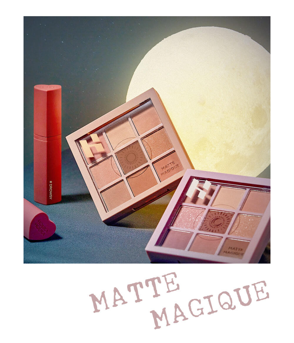 韓國 Holika Holika My Fave Mood Eye Palette Matte Magique Collection 啞光魔法系列9色眼影盤 - 01 Daizy 02 Moony