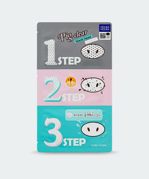 韓國 Holika Holika Pig Nose Clear Black Head 3-Step Kit #Original 豬鼻子深層去黑頭3部曲鼻頭貼 #經典款