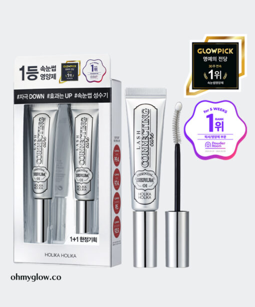 \ 1+1優惠套裝！/ GlowPick🏆 韓國Holika Holika Lash Correcting Care Essential Serum 矯正睫毛增長精華液