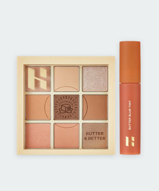 HOLIKA HOLIKA ✨節日套裝優惠46%OFF✨牛油系列 Ang Butter 牛油麵包9色眼影盤 + 自選唇泥