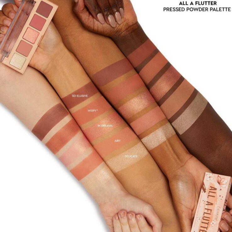 ColourPop All A Flutter | 5色赤桃眼影盤 Color Swatch