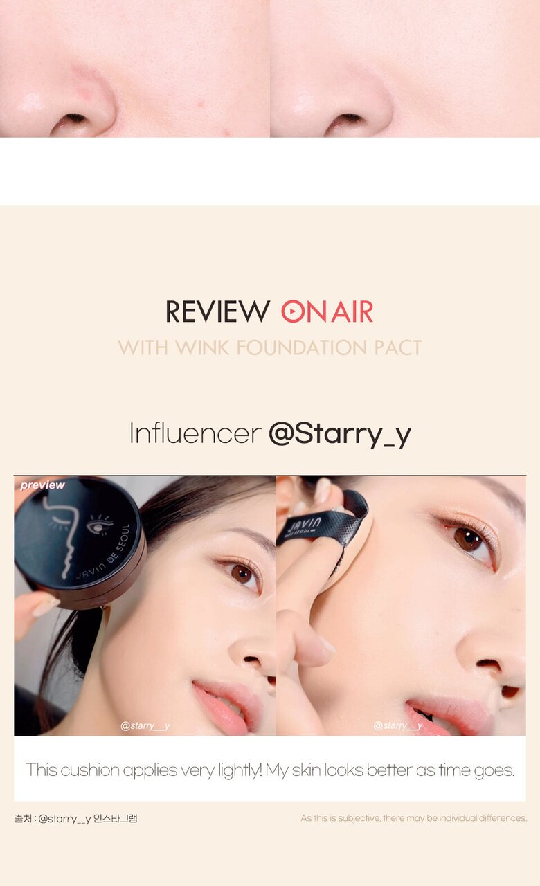 JAVIN DE SEOUL Wink Foundation Pact SPF50+ PA+++ 眨眼氣墊粉底 - 5色選擇