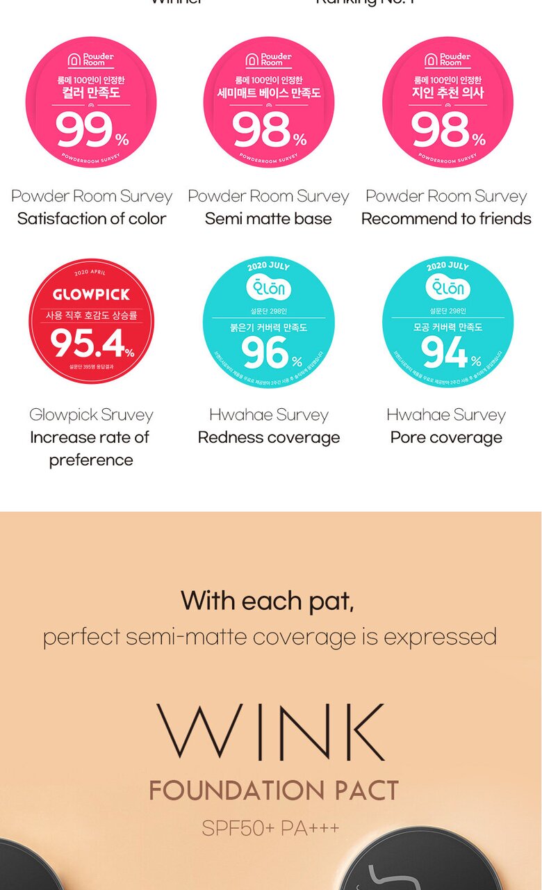 JAVIN DE SEOUL Wink Foundation Pact SPF50+ PA+++ 眨眼氣墊粉底 - 5色選擇