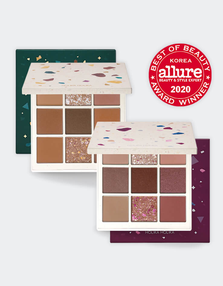 韓國 Holika Holika Terrazzo Shadow Palette 水磨石9色眼影盤 - 2色選擇