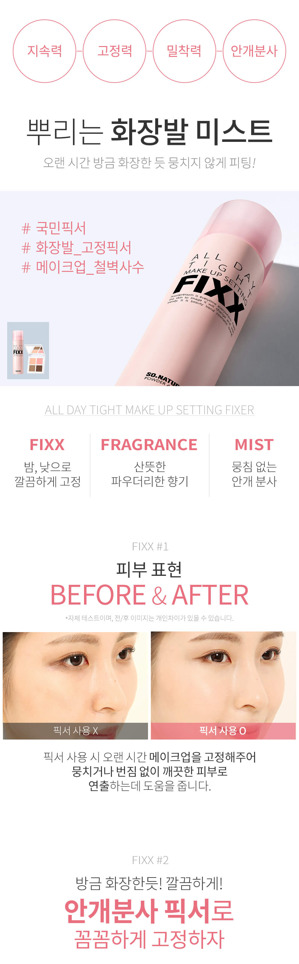 韓國銷量No.1 So Natural All Day Tight Make Up Setting Fixer FIXX 全天候超完美定妝噴霧 - 75ml
