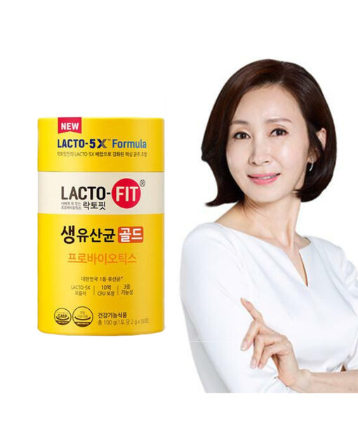 韓國 LACTO-FIT Probiotics Gold 50 Sticks [ Lacto-5X Formula]|鍾根堂益生菌&乳酸菌腸胃健康 - 黃金款〖最新升級5X配方増強版益生菌〗50天用