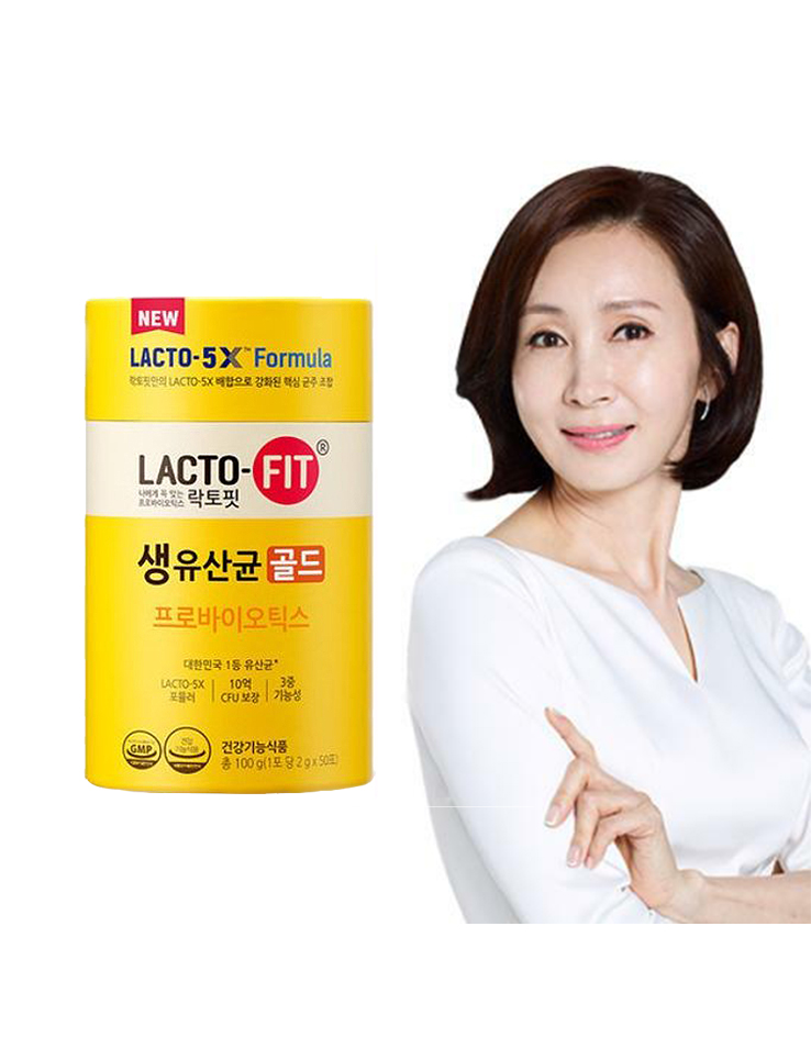 韓國 LACTO-FIT Probiotics Gold 50 Sticks [ Lacto-5X Formula]|鍾根堂益生菌&乳酸菌腸胃健康 - 黃金款〖最新升級5X配方増強版益生菌〗50天用