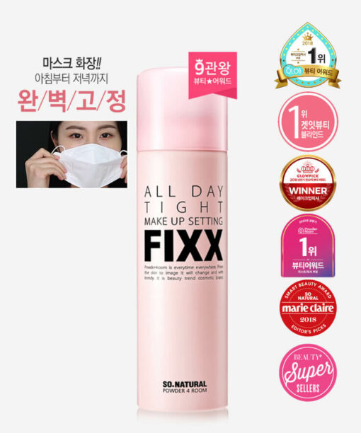 韓國銷量No.1 So Natural All Day Tight Make Up Setting Fixer FIXX 全天候超完美定妝噴霧 - 75ml