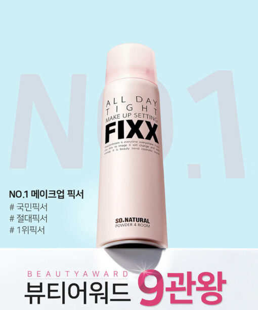 韓國銷量No.1 So Natural All Day Tight Make Up Setting Fixer FIXX 全天候超完美定妝噴霧 - 75ml