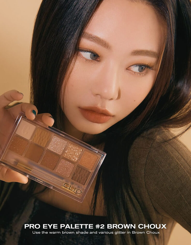 韓國 CLIO Pro Eye Palette #02 Brown Choux 10色眼影盤 02號咖啡色系