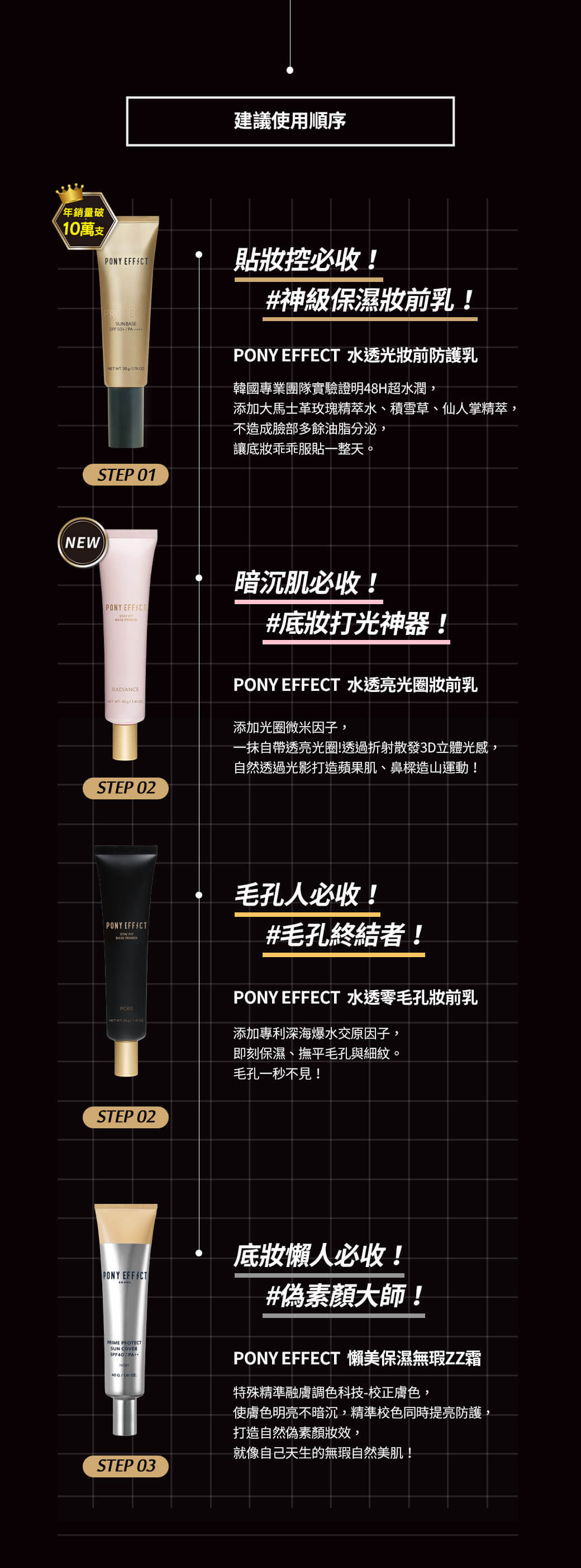 Pony Effect Stay Fit Base Primer Radiance | 水透亮光圈妝前乳