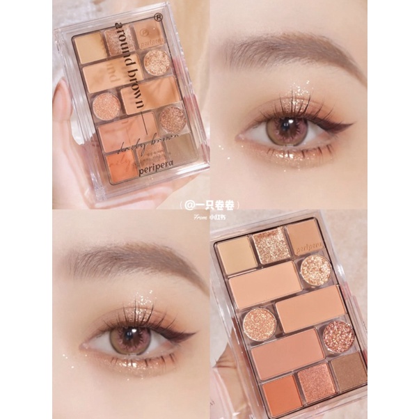 韓國 peripera All Take Mood Technique Palette 01 Around Brown 12色綜合妝容眼影盤