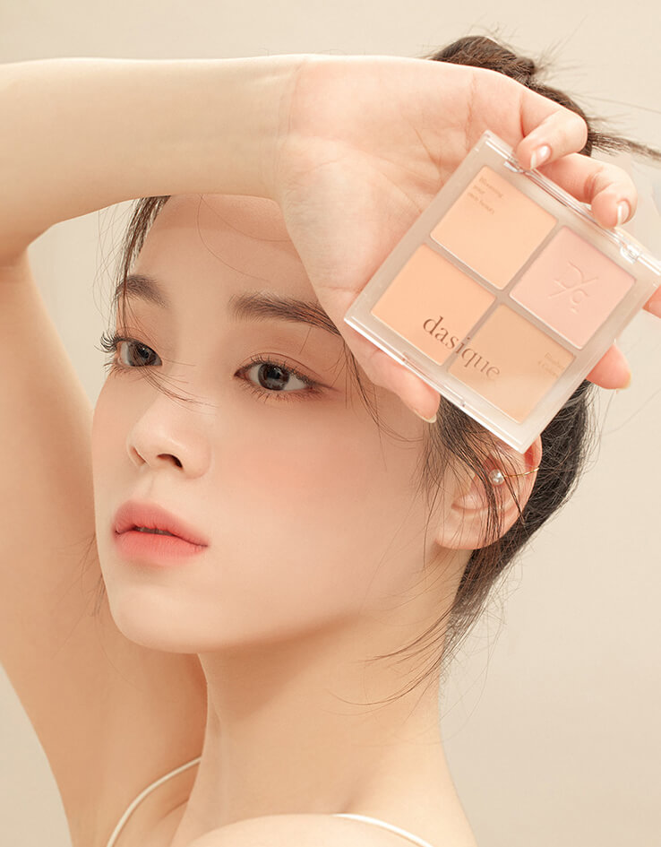 韓國 dasique 🌼 新品預售中☕ Blending Mood Cheek #01 Warm Blending 4色暖調全啞光胭脂盤 LookBook