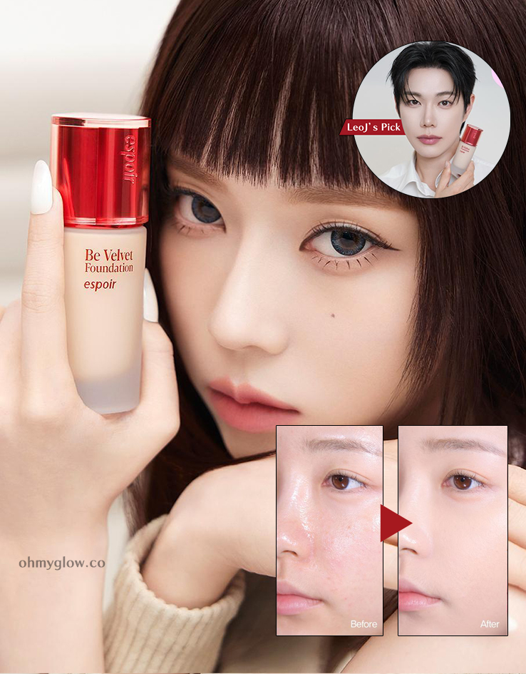 LeoJ推介～韓國 espoir X Winter 25年新版 Be Velvet Foundation SPF20 PA++ 隱沒毛孔72小時持久防水柔霧粉底液 - 10色選擇