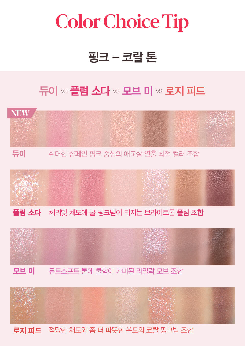 韓國 Espoir Real Eye Palette #08 Dewy 7色眼影胭脂綜合盤 #粉嫩桃花盤