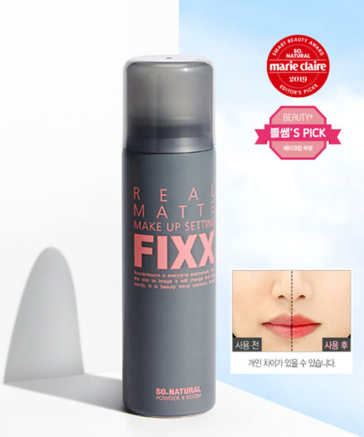 韓國 So Natural Real Matte Make Up Setting FIXX Spray 全天候超完美定妝噴霧 - 清爽強效控油霧面款 - 75ml