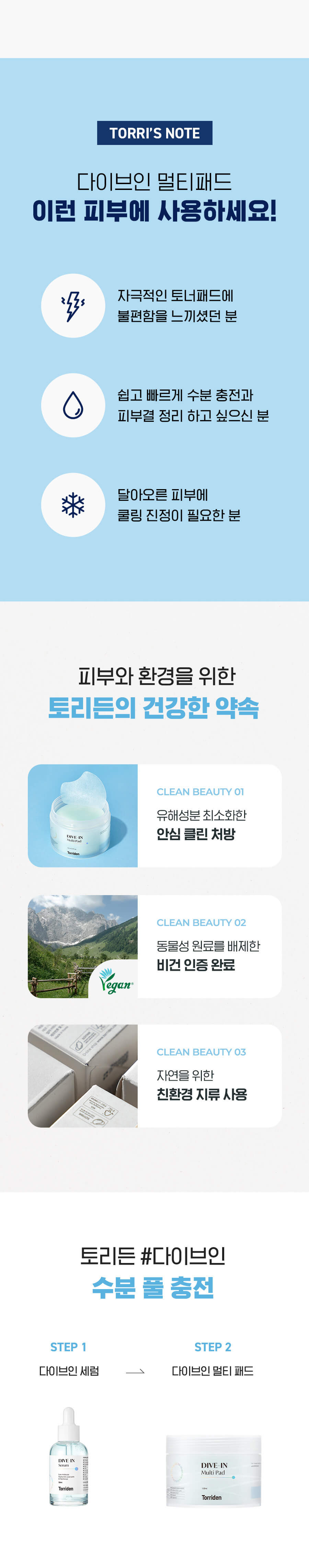 韓國 Torriden DIVE-IN Low Molecule Hyaluronic Acid Multi Pad 低分子透明質酸爽膚棉片