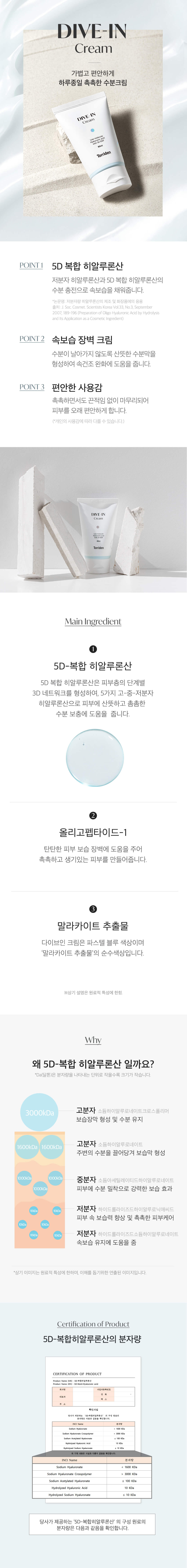 韓國 Torriden DIVE-IN Low Molecule Hyaluronic Acid Cream 低分子透明質酸保濕面霜