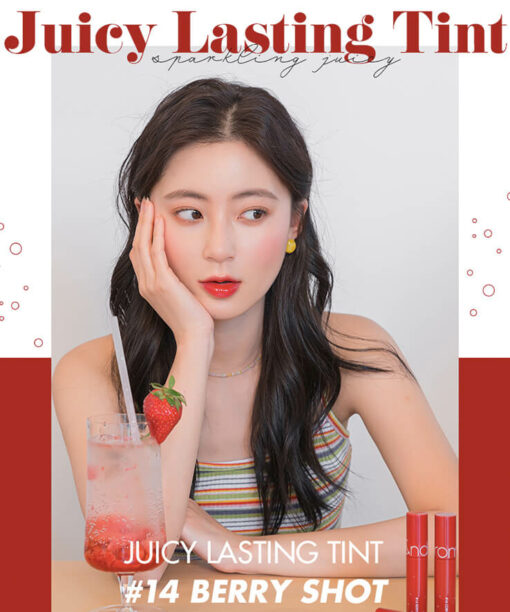 韓國 Romand Juicy Lasting Tint 果汁玻璃水光唇釉 #Sparkling Juicy 14