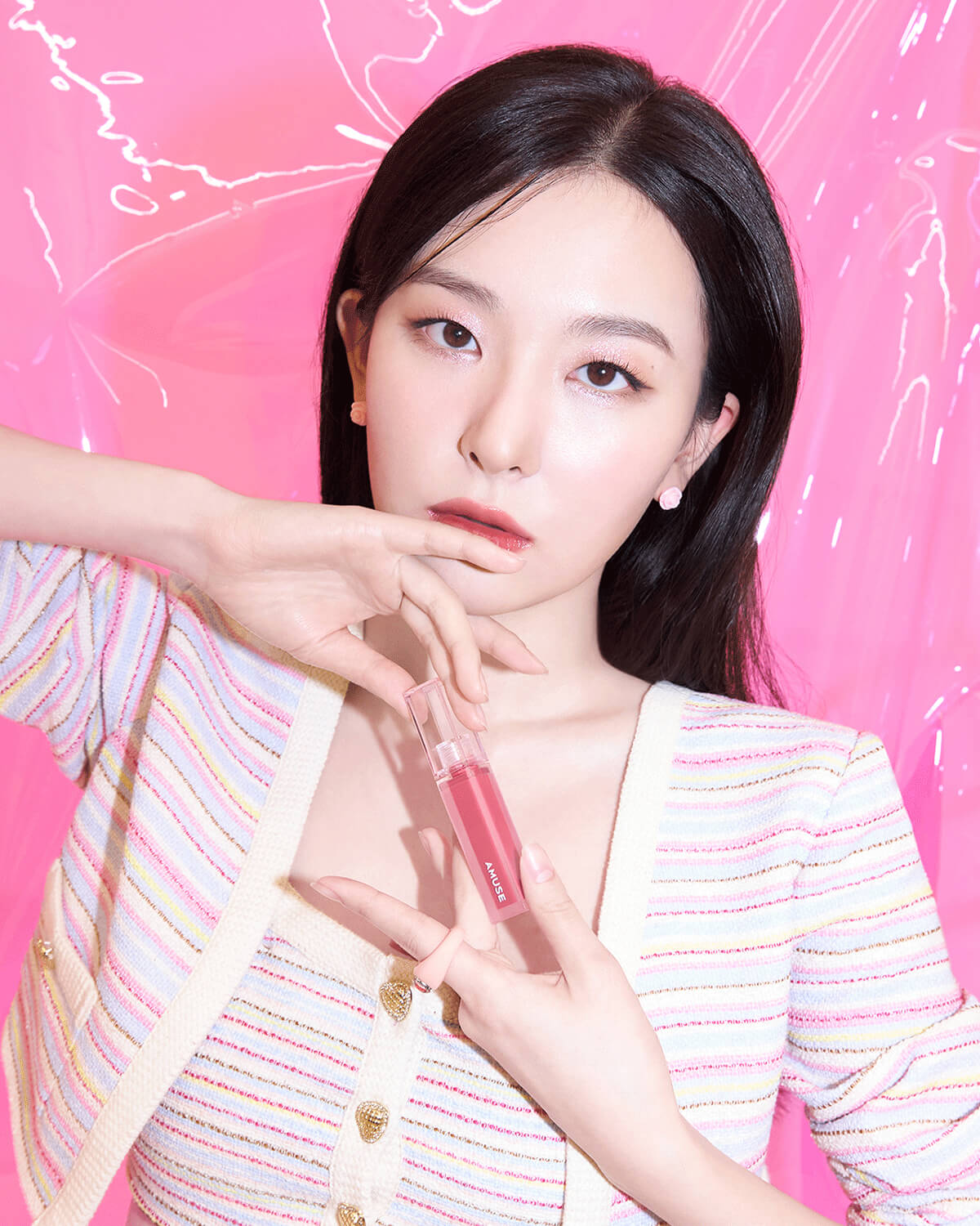 韓國 AMUSE Dew Tint 長效水光純素唇釉 14色 - 14 Pleasing