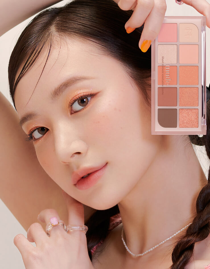 韓國 mude Shawl Moment Eyeshadow Palette #03 peach memory 十色眼影盤