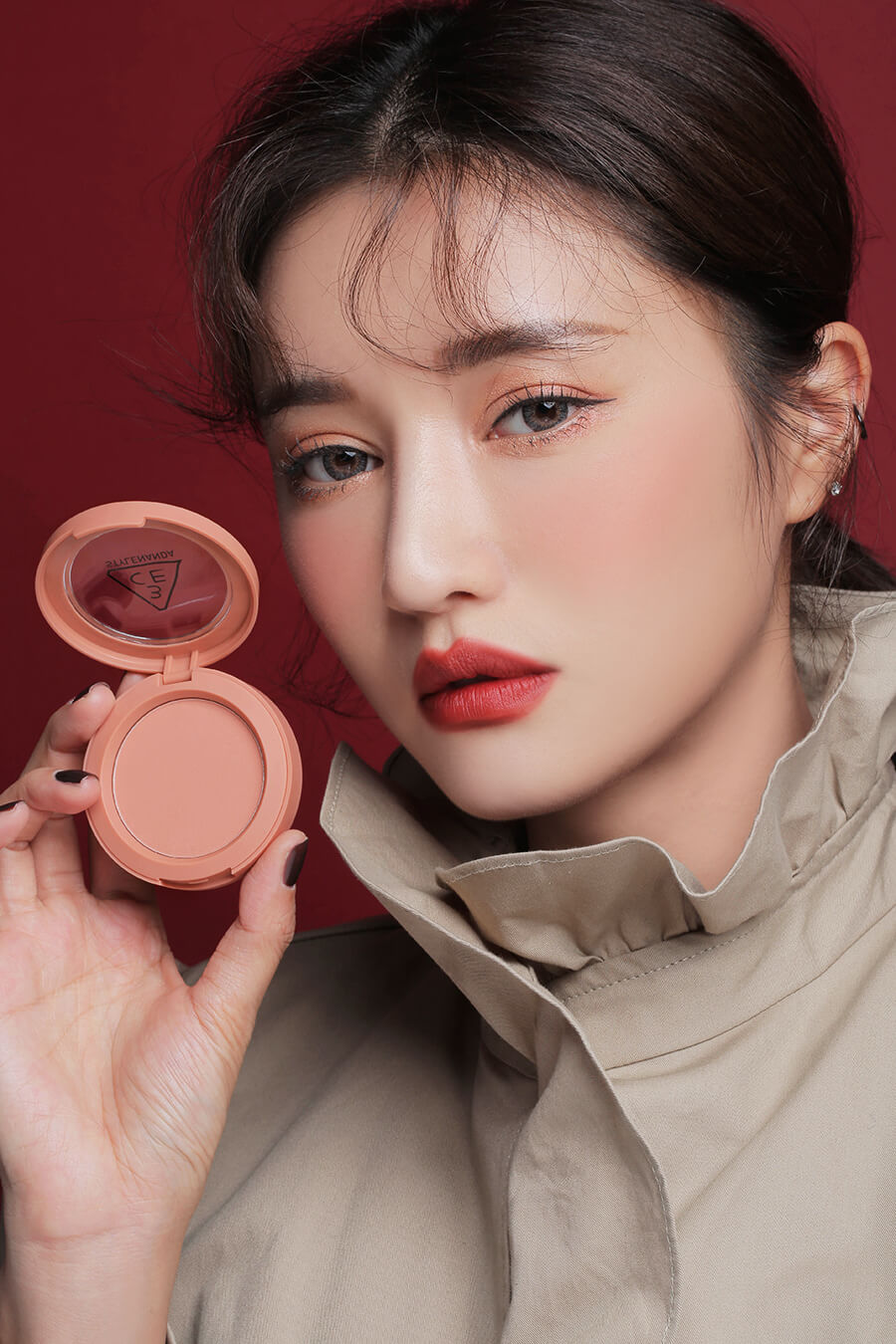 韓國 3CE Mood Recipe Face Blush 柔霧單色胭脂 #Rose Beige