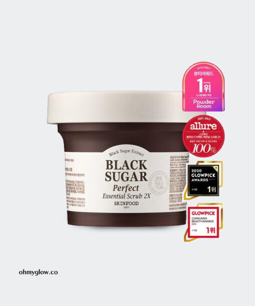 韓國 SkinFood Black Sugar Perfect Essential Scrub 2X 皇牌黑糖5合1光采精華磨砂面膜升級版