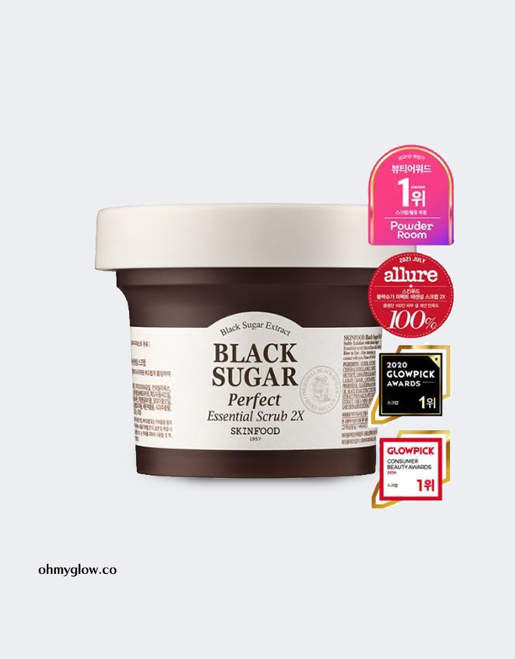韓國 SkinFood Black Sugar Perfect Essential Scrub 2X 皇牌黑糖5合1光采精華磨砂面膜升級版