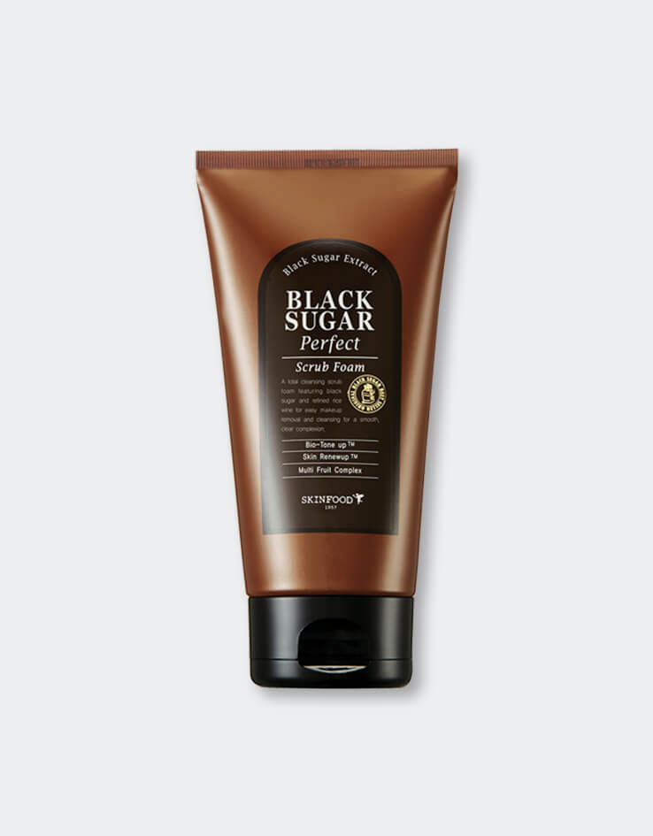 韓國 SkinFood Black Sugar Perfect Scrub Foam 黑糖光采磨砂潔面乳 - 180ml