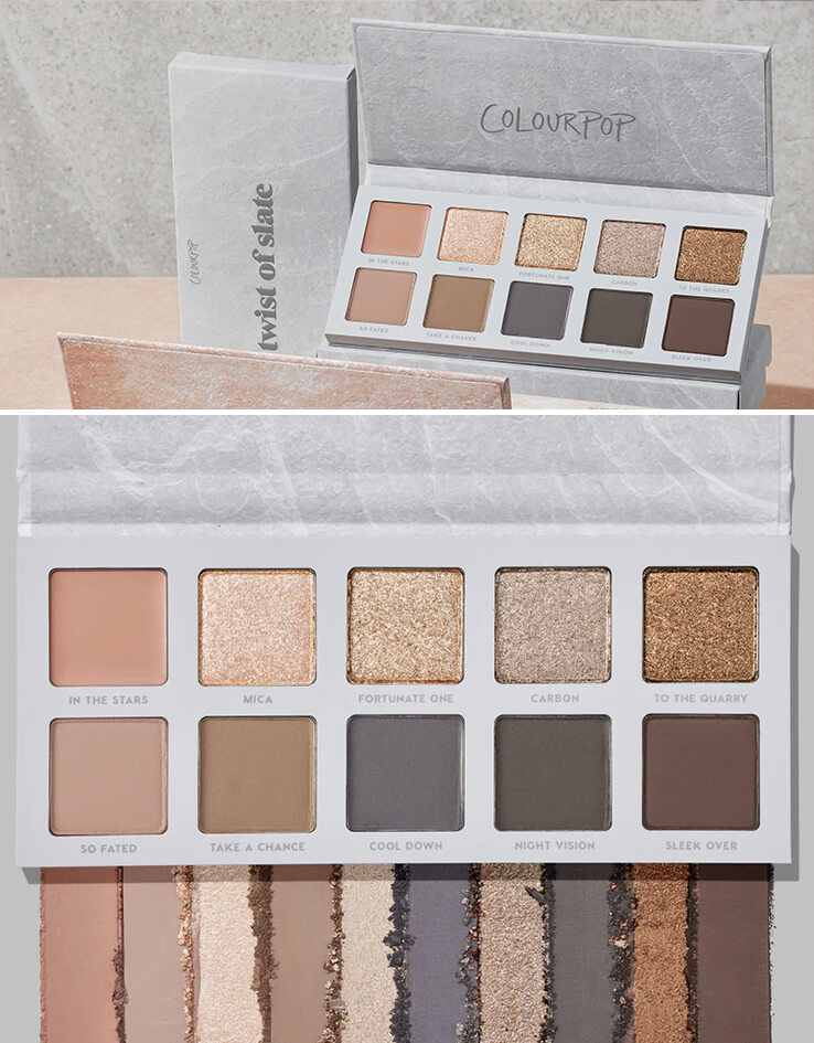 ColourPop Twist Of Slate Palette 10色冷裸色系眼影盤