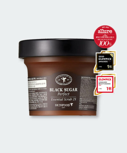 韓國 SkinFood Black Sugar Perfect Essential Scrub 2X 皇牌黑糖5合1光采精華磨砂面膜