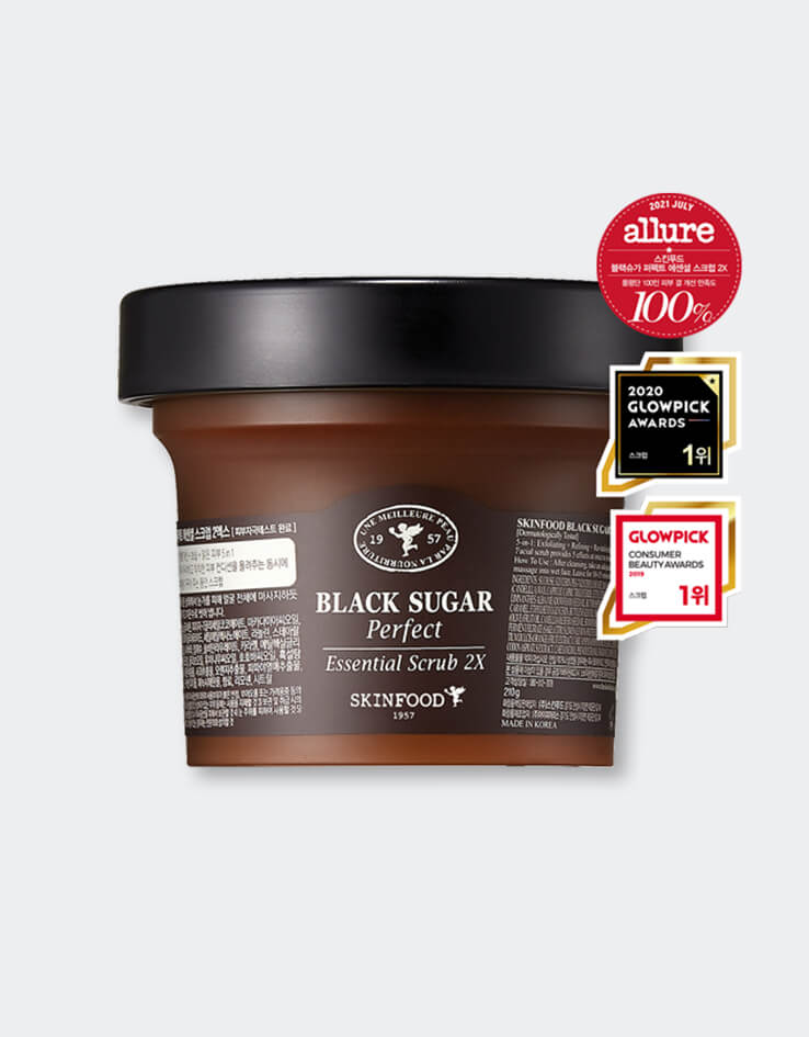 韓國 SkinFood Black Sugar Perfect Essential Scrub 2X 皇牌黑糖5合1光采精華磨砂面膜