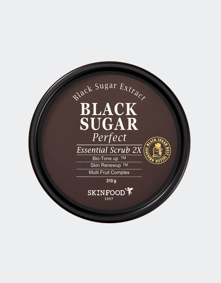 韓國 SkinFood Black Sugar Perfect Essential Scrub 2X 皇牌黑糖5合1光采精華磨砂面膜