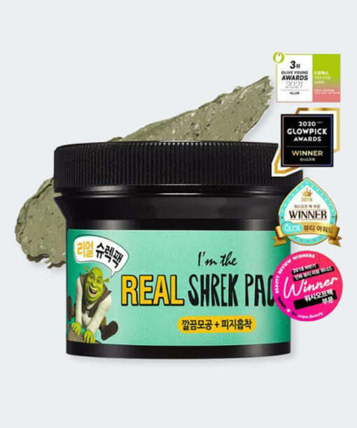 ＼Olive Young 熱賣No.1／韓國 Dreamworks I'm Real Shrek Pack 史力加薄荷深清泥膜 - 100g