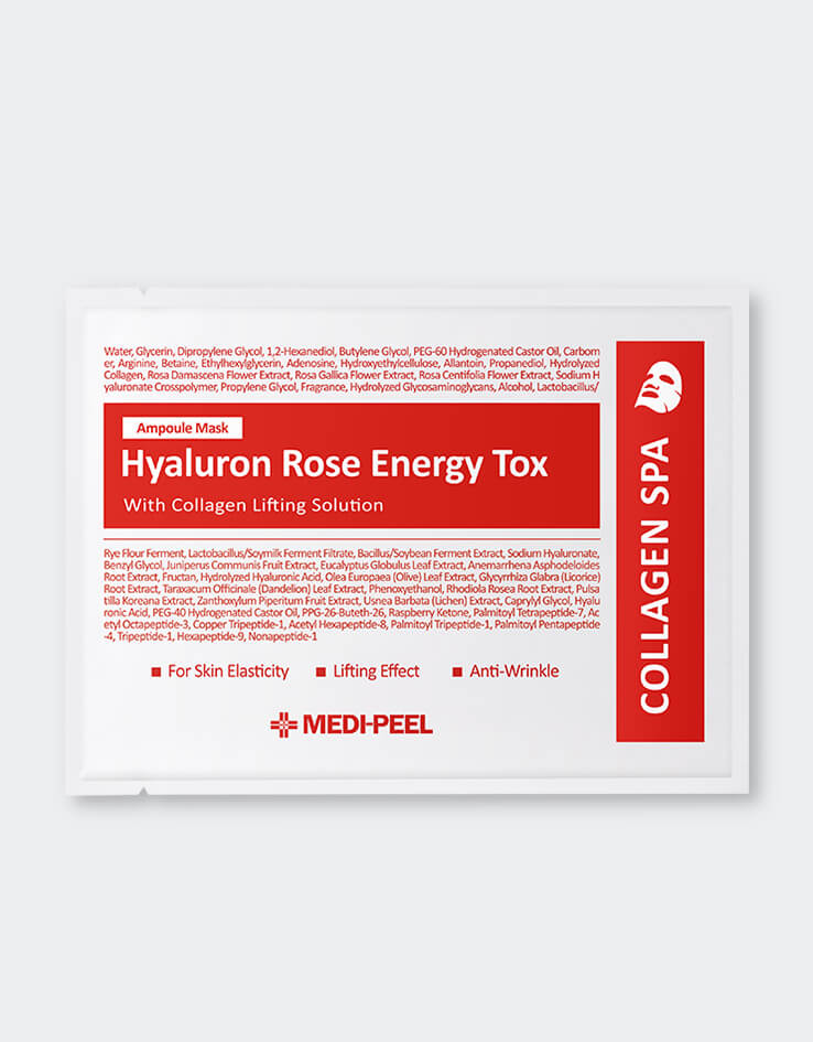 韓國Medi Peel Hyaluron Rose Energy Tox Ampoule Mask 玫瑰透明質酸．膠原蛋白活力緊緻提升安瓶面膜