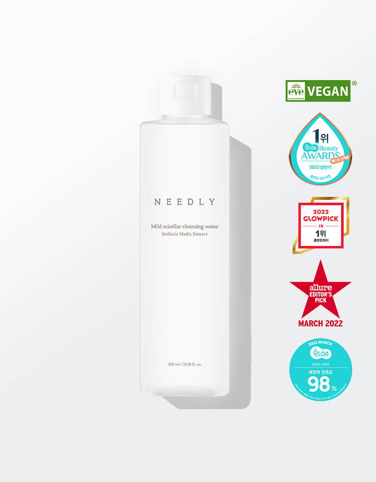 韓國 Needly 皇牌得奬Mild Micellar Cleansing Water 溫和卸妝水 - 390ml