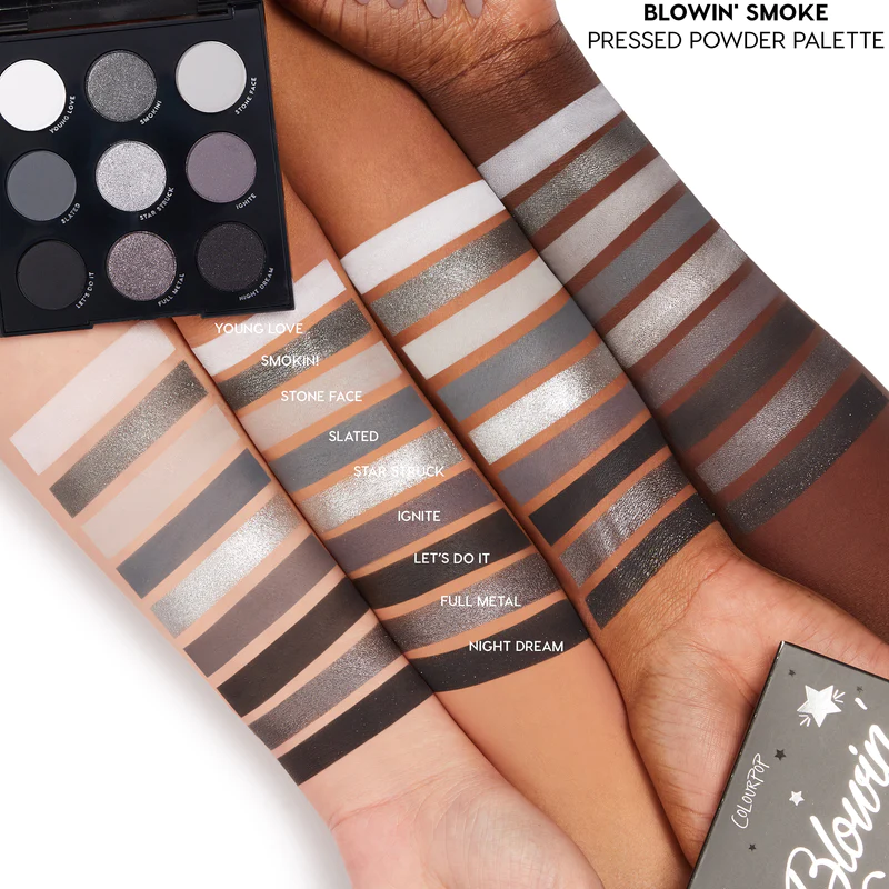 ColourPop Blowin' Smoking 灰調煙熏9色眼影盤