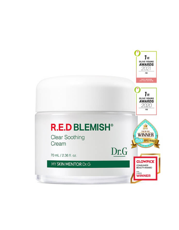 韓國 Dr. G RED Blemish Clear Soothing Cream 舒潤積雪草去紅抗痘保濕修護面霜