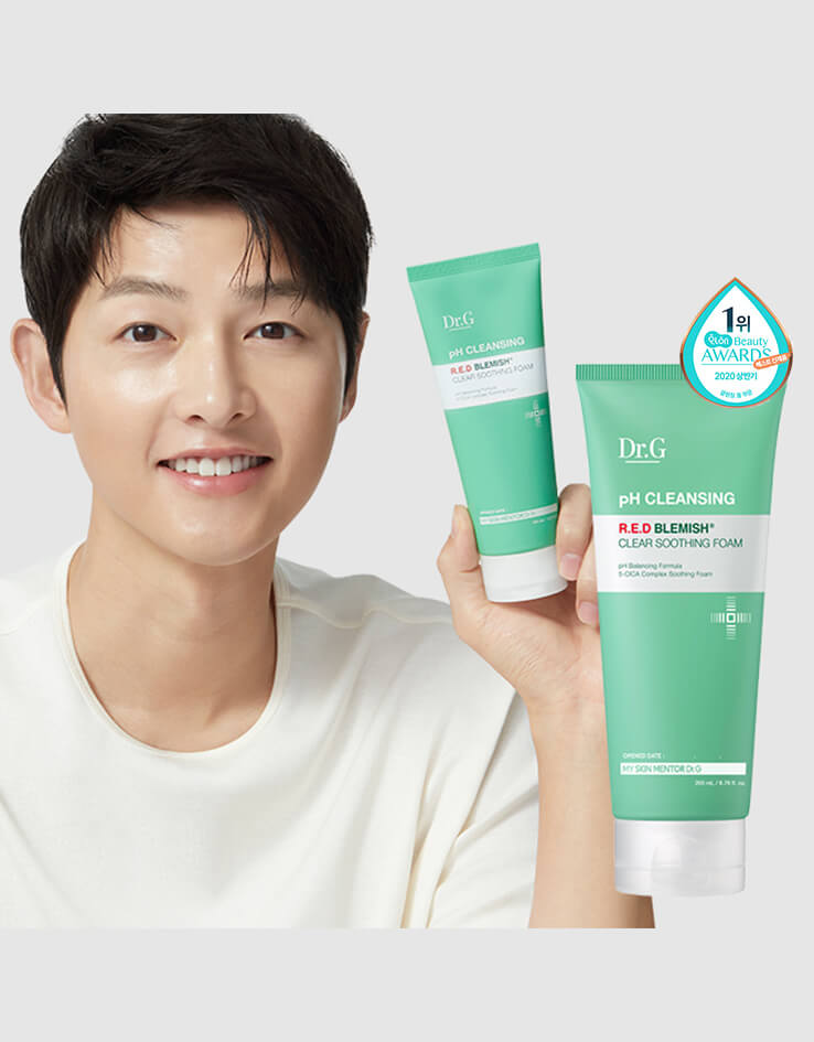 韓國 Dr. G RED Blemish Clear Soothing Foam 舒潤去紅保濕弱酸潔面乳