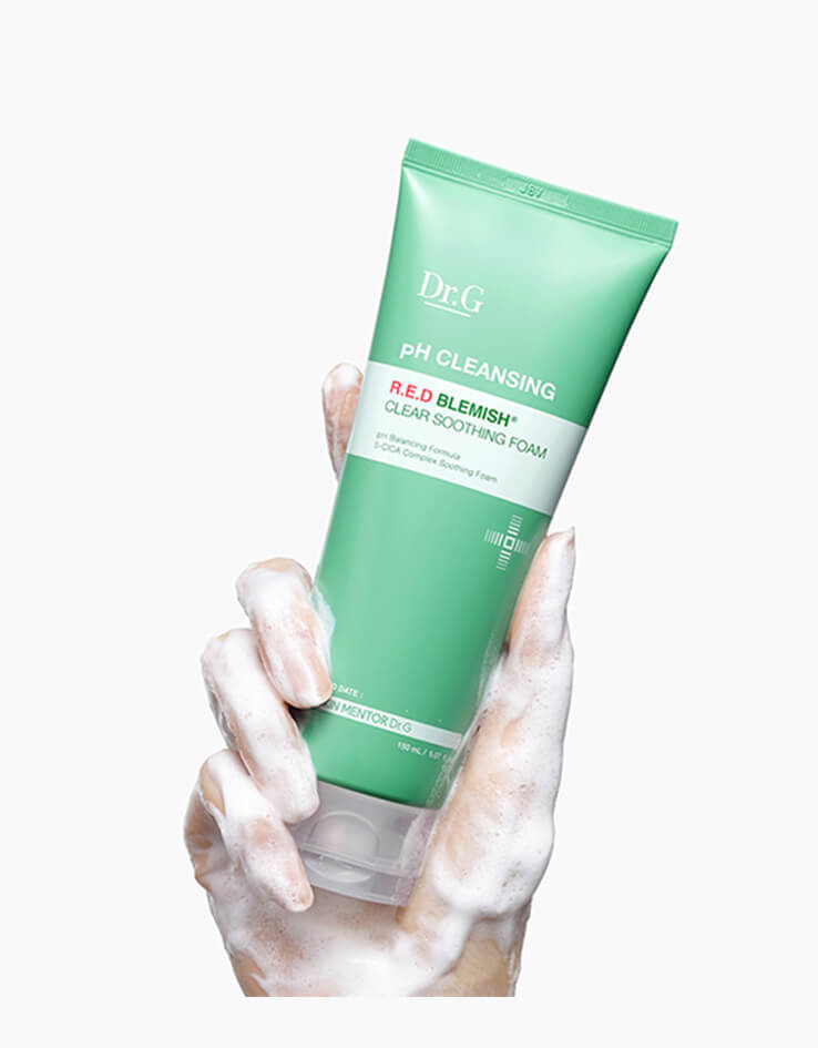 韓國 Dr. G RED Blemish Clear Soothing Foam 舒潤去紅保濕弱酸潔面乳