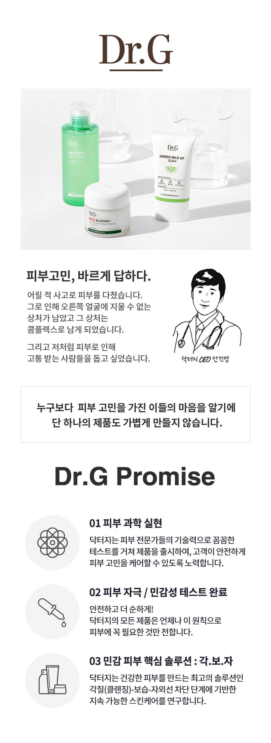 韓國 Dr. G RED Blemish Clear Soothing Foam 舒潤去紅保濕弱酸潔面乳