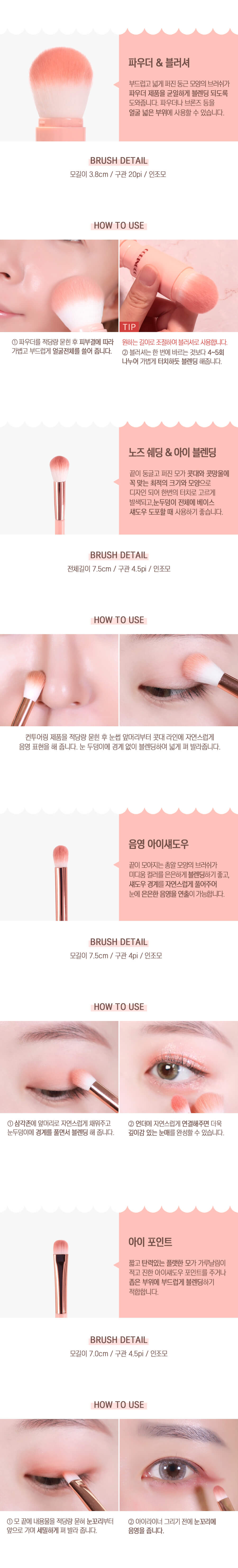 韓國 CORINGCO Cotton Candy Capsule Brush Set 4pcs 綿化糖膠囊4合1多功能便攜實用掃套裝