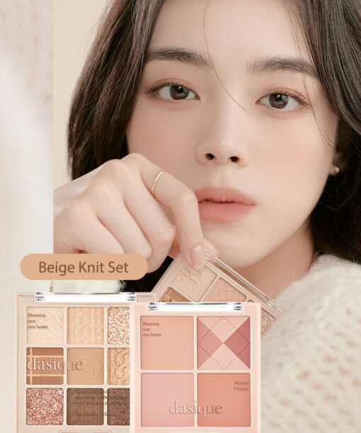 🧶秋季針織系列 / dasique Knit Collection 眼影+胭脂盤 優惠組合 - #Beige Knit